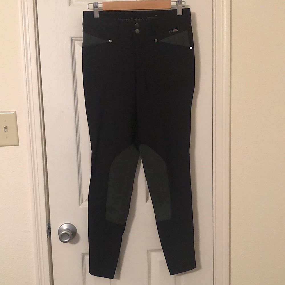 Kerrits Black Crossover Knee Patch Breeches